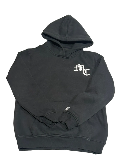 Black pull over MC hoodies
